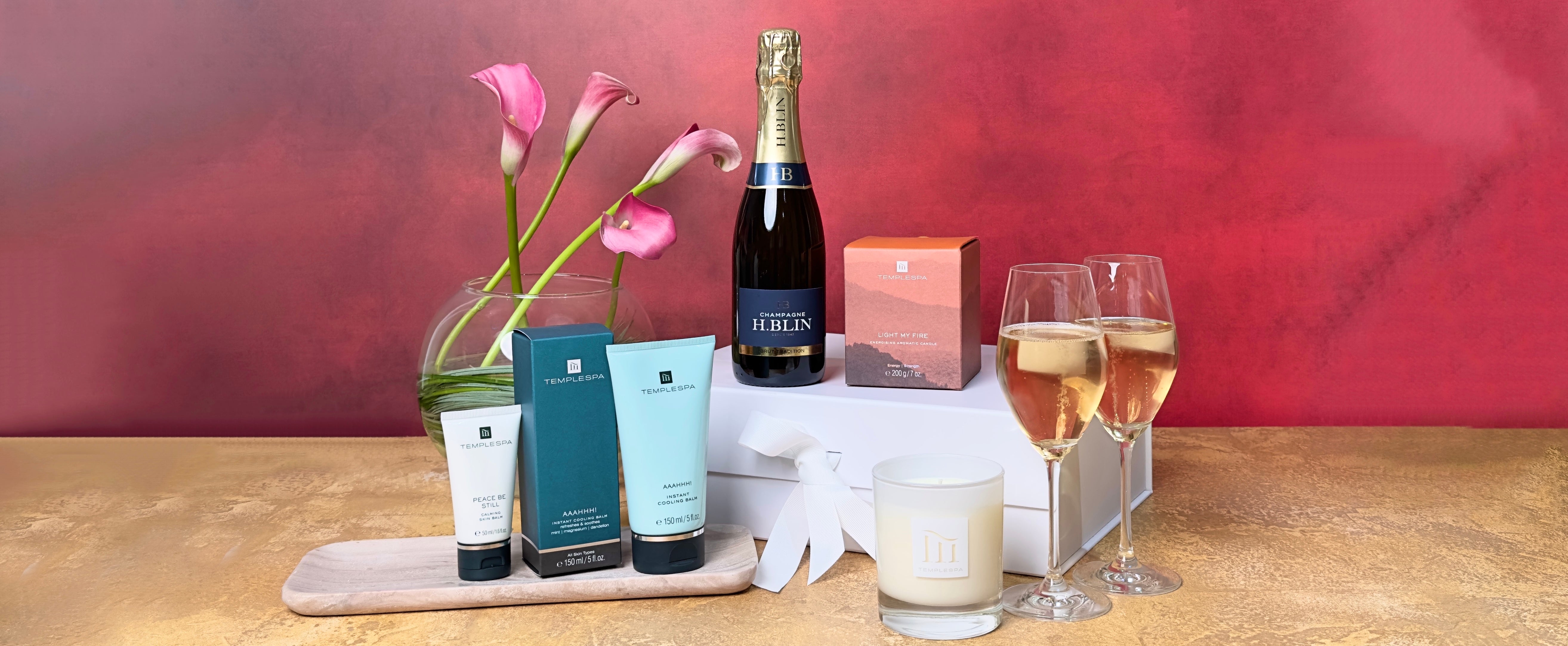 Treat yourself or a loved one with luxurious Pamper Hampers and Gifts featuring TempleSpa