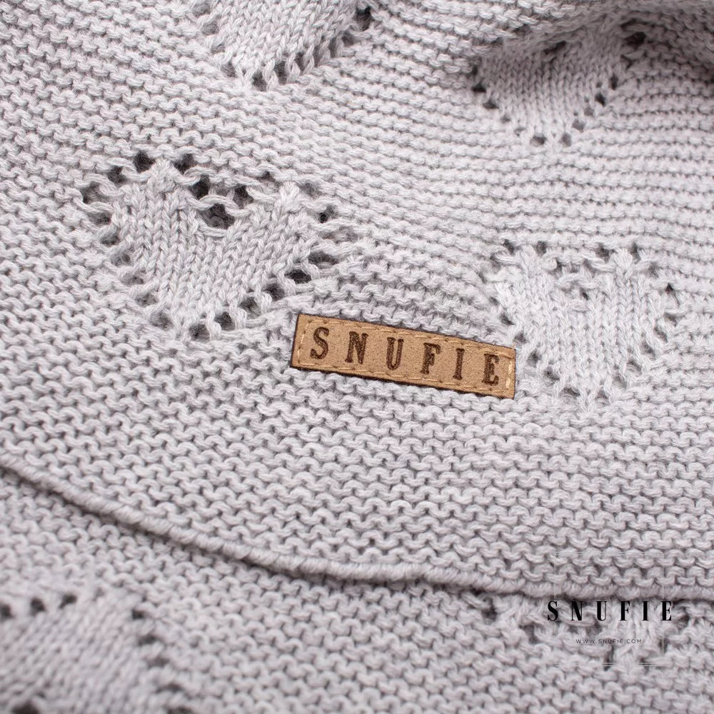 Snufie Baby Blanket - Softest Knitted Love - Grey