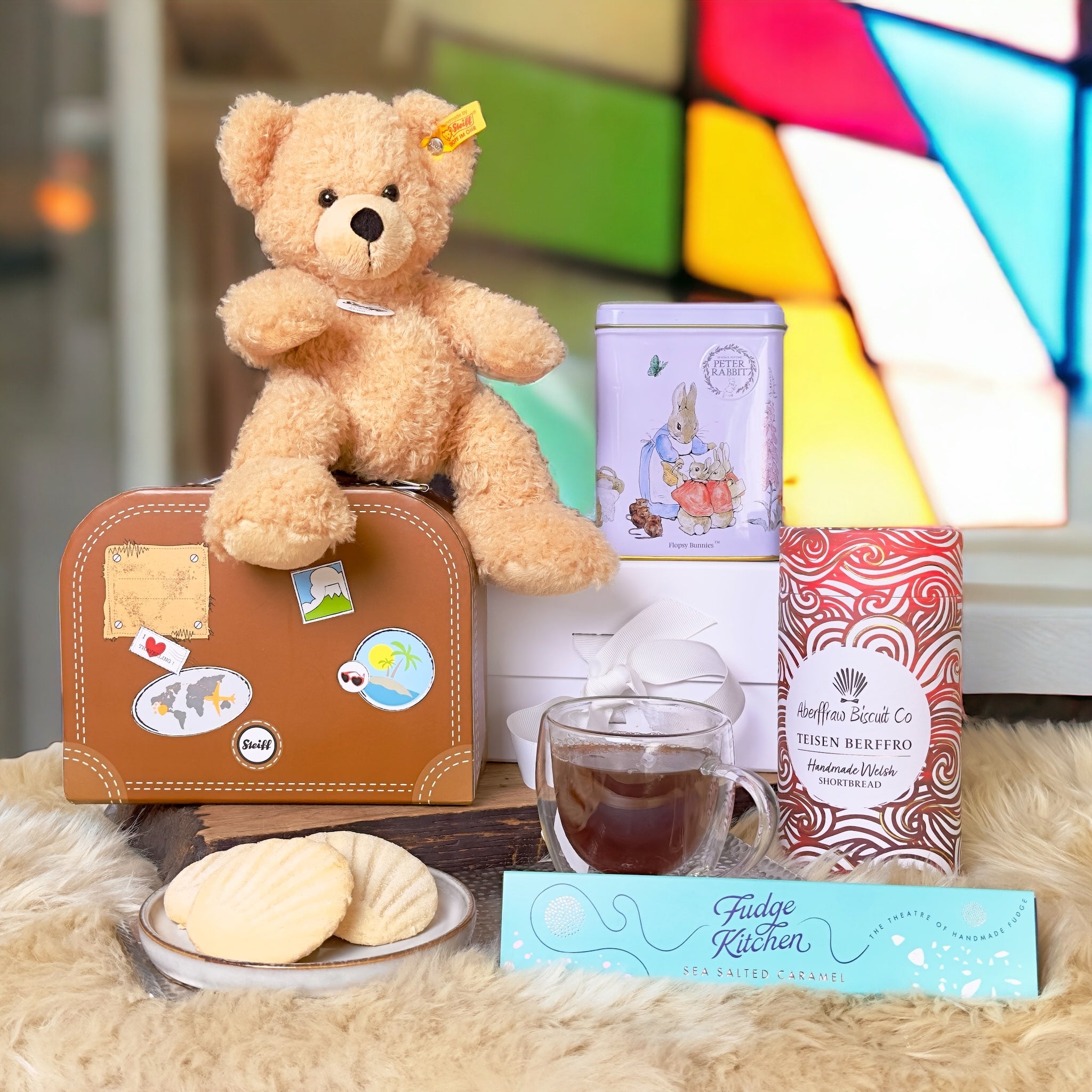 New Baby and Parent Hamper: Baby's First Steiff Teddy Bear Adventure