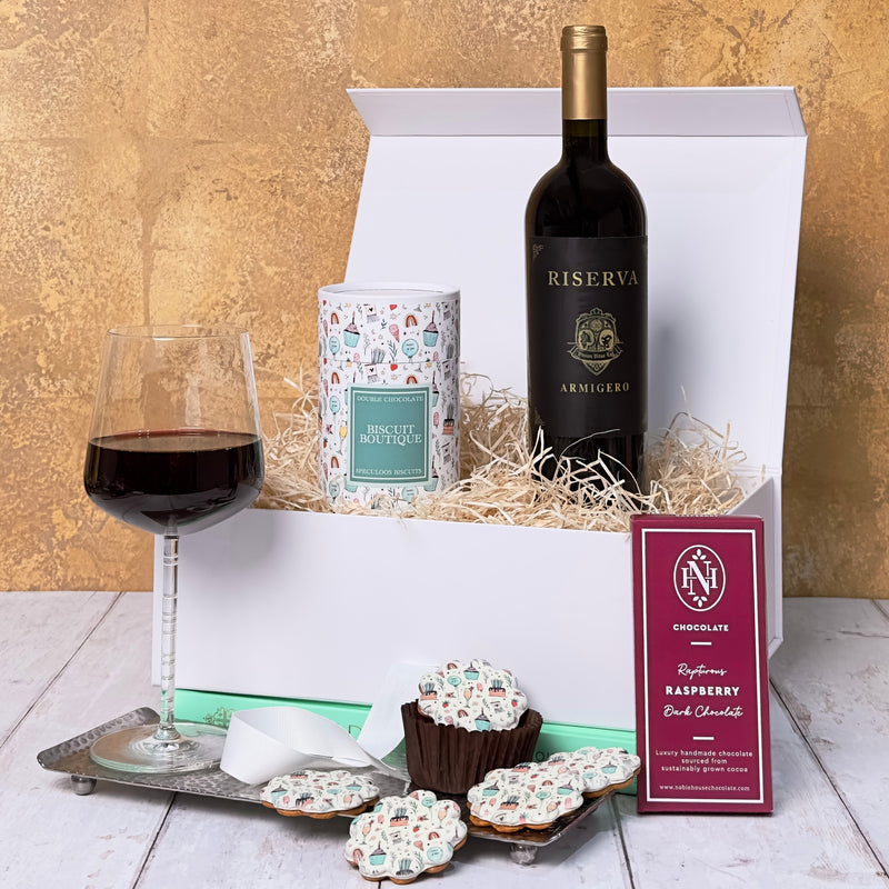 Happy Birthday Hamper with Red or White Wine