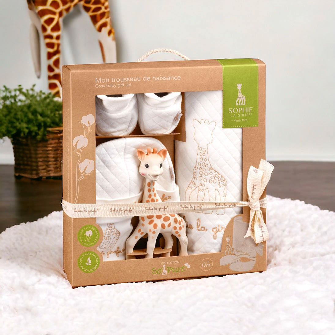 Sophie the Giraffe So Pure "My Birth Outfit" Cosy Baby Gift Set