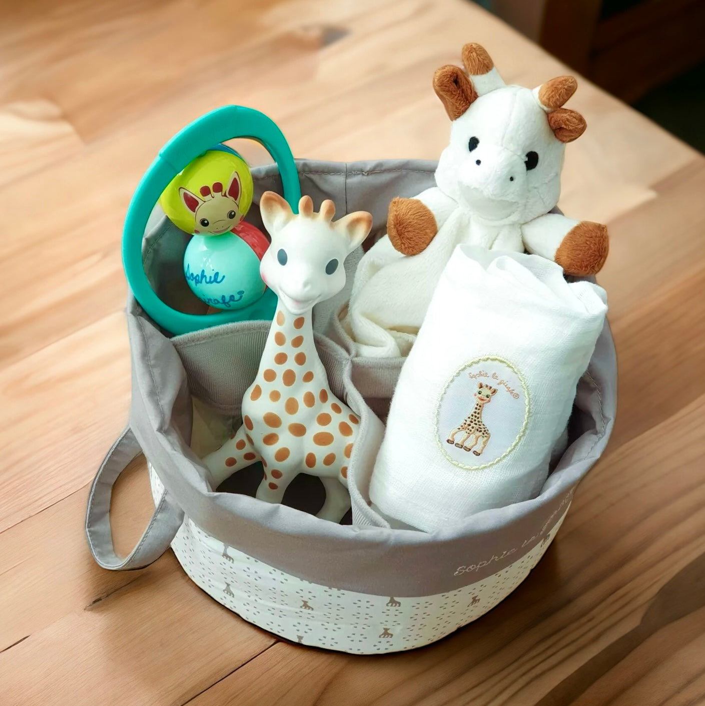 Sophie the Giraffe Birth Basket Gift Set