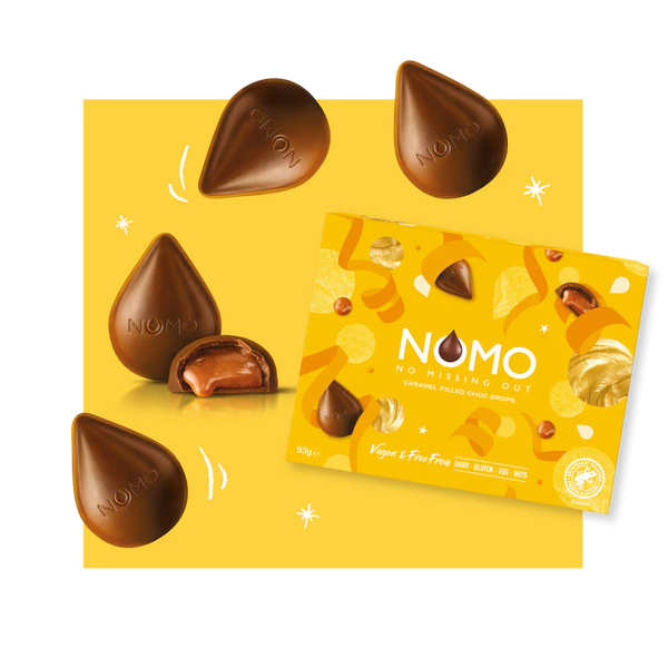 NOMO Caramel Filled Choc Drops Gift Box
