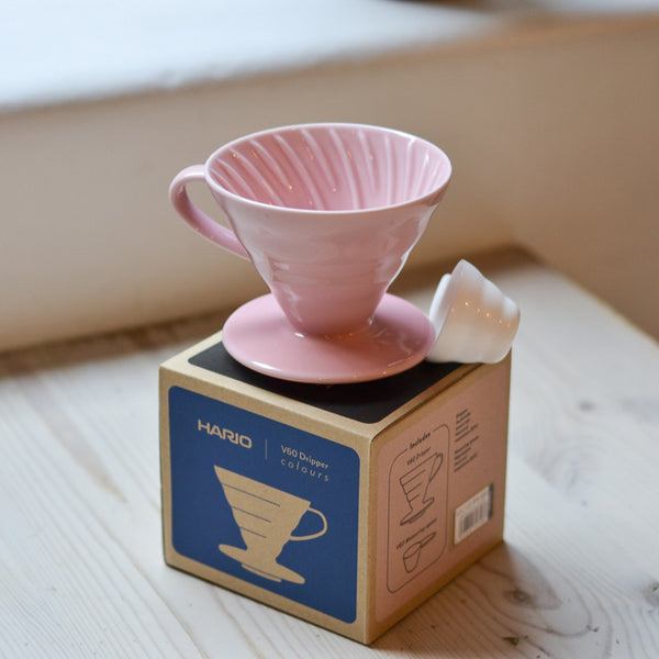 Hario V60 Ceramic Coffee Dripper Pink - Size 02